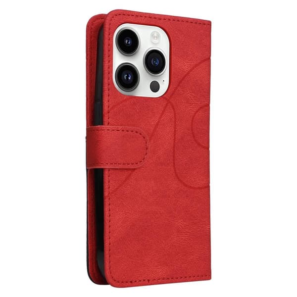 Til iPhone 15 Pro KT - serie - 1 dobbeltfarve Red