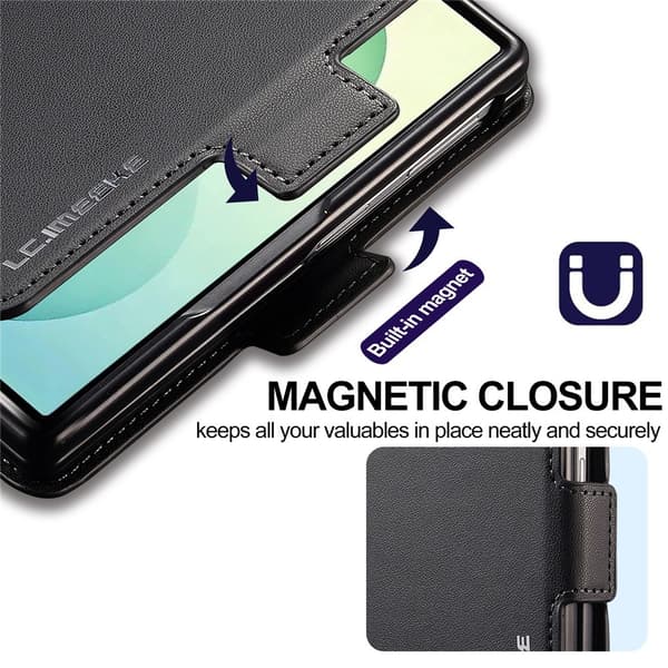 LC.IMEEKE Telefonpungcover med støtte til Samsung Galaxy Z Fold8 Black