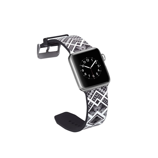 Silikone urrem til Apple Watch 4 44mm, serie 3/2/1 42mm - firkant Multicolor