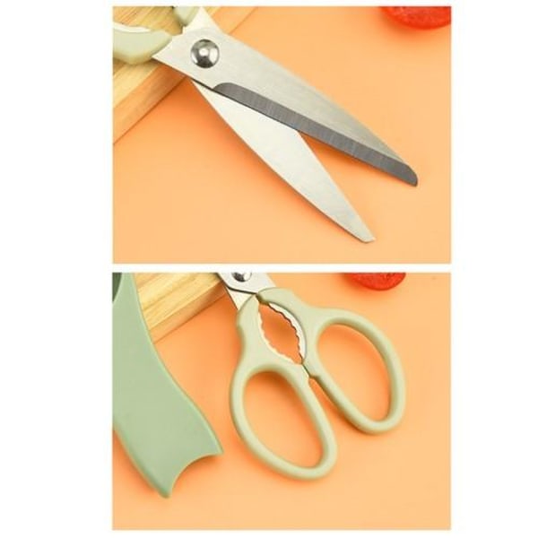 2Pcs / Set Stainless Steel Kitchen Scissors + Potato Peeler - Pink Pink