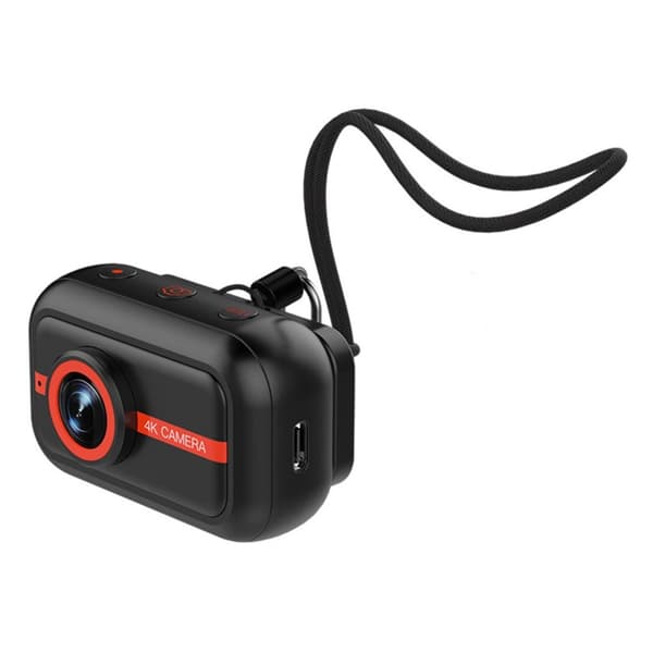 4K-actionkamera + 32 GB-hukommelseskort, kortlæser, EIS-stabilisering, tilbehørssæt Black