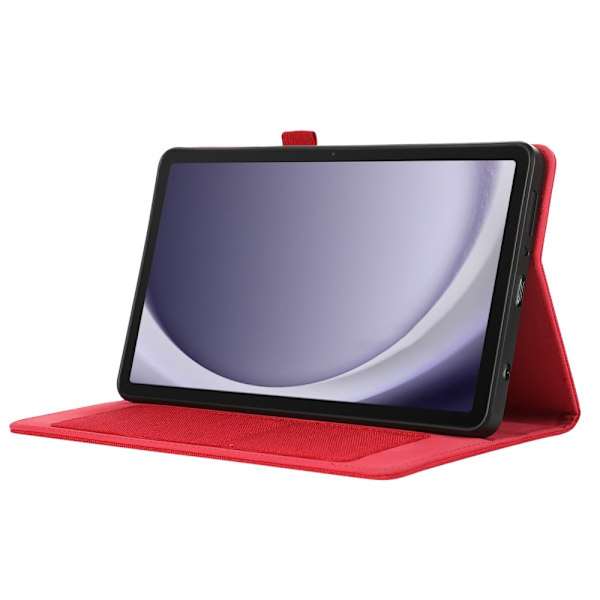 Etui for Samsung Galaxy Tab A9 Tablet med stofftekstur, folio og stativ Red