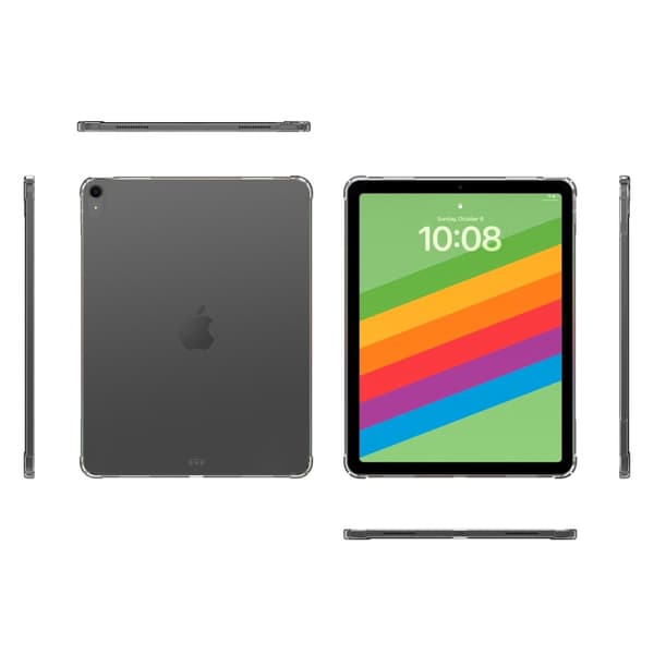 Til iPad Air 11 (2024) Tablet Etui Fire Drop Beskyttelse TPU Bagside Cover Transparent