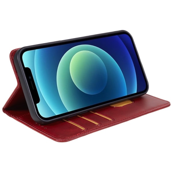 Plånboksställ Telefon Fodral Skal för iPhone 15 Pro Max - Röd Röd