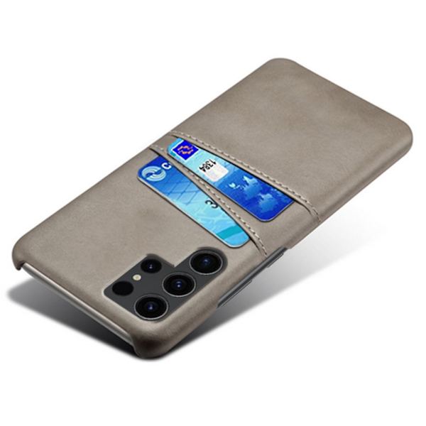 Til Samsung Galaxy S24 Ultra KSQ PU-læderbelagt skal hårdt etui Grey