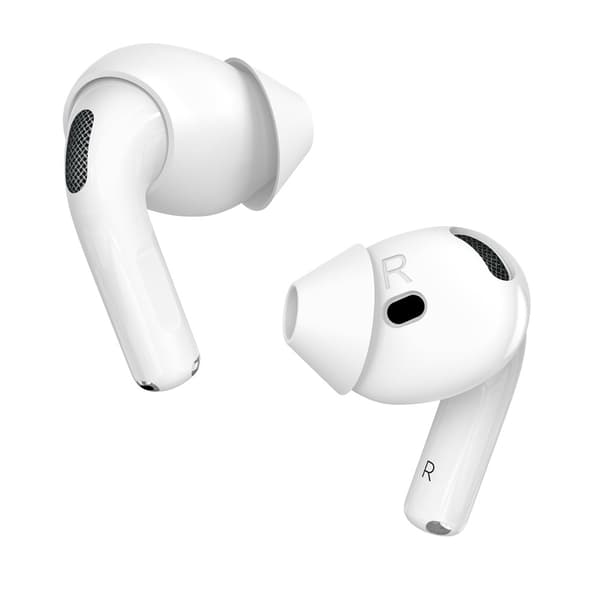 1 par til AirPods 4 ørepropper silikone skridsikre lydisolerende ørekopper White