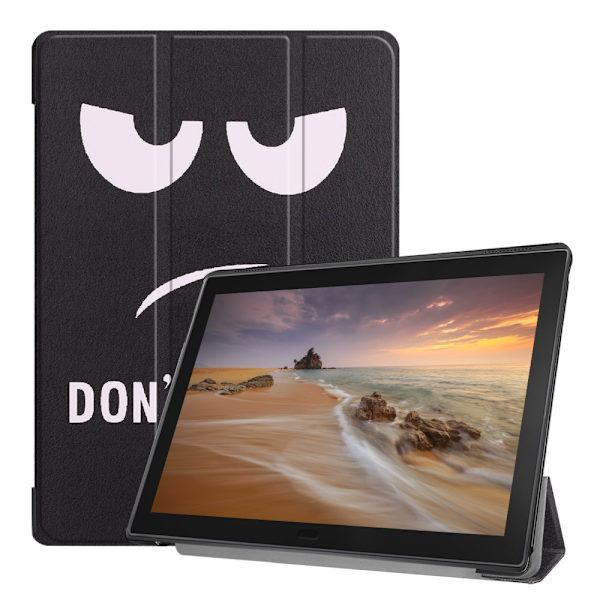 Kuviotulostus Kolminkertainen jalustan kansi Lenovo Tab E10 - Älä kosketa minua Black
