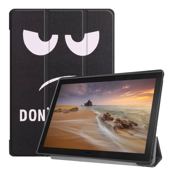 Tri-fold Fodral till Lenovo Tab E10 - Do not Touch Me Svart