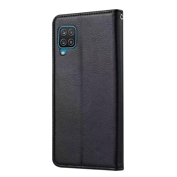 Samsung Galaxy A22 4G Wallet Stand Protector Phone Cover - Black Black