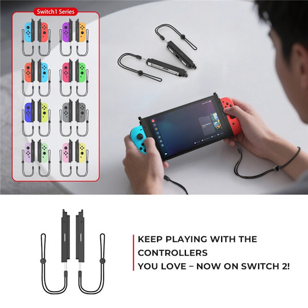 Joy-Con-adapter kompatibel med Nintendo Switch 1-kontroller til Switch 2 Black