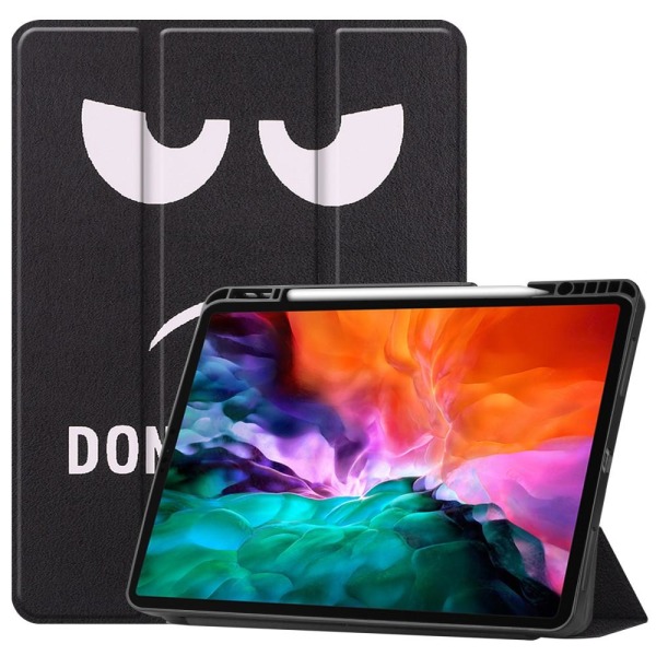 iPad Pro 12.9" 2021 Slim fit tri-fold fodral - Don't Touch Svart