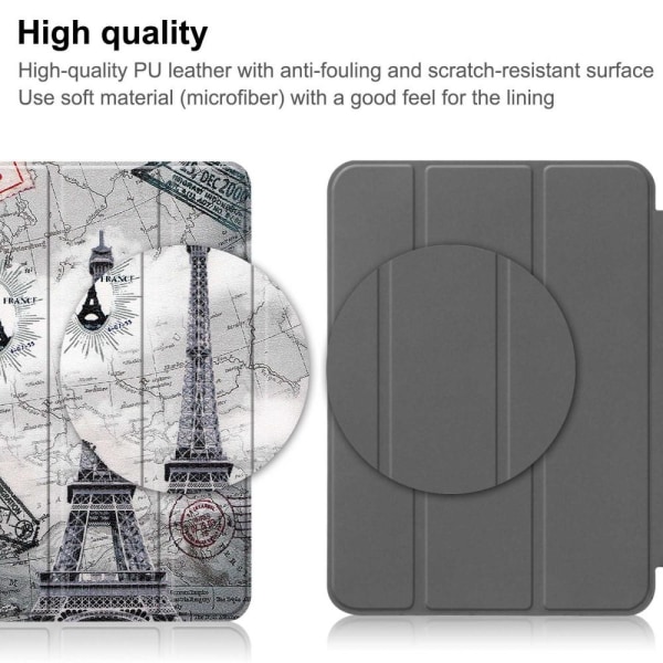 Apple iPad 10.9 2022 Slim fit tri-fold fodral - Map Multicolor