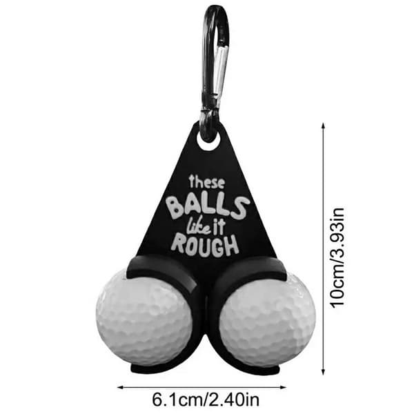 Golfbollshållare Roliga bokstäver Dubbla golfbollar Golfpresent - Stil B Svart