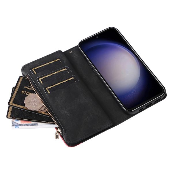 KT Multifunktion Series-5 Til Samsung Galaxy S23 FE Telefontaske Black