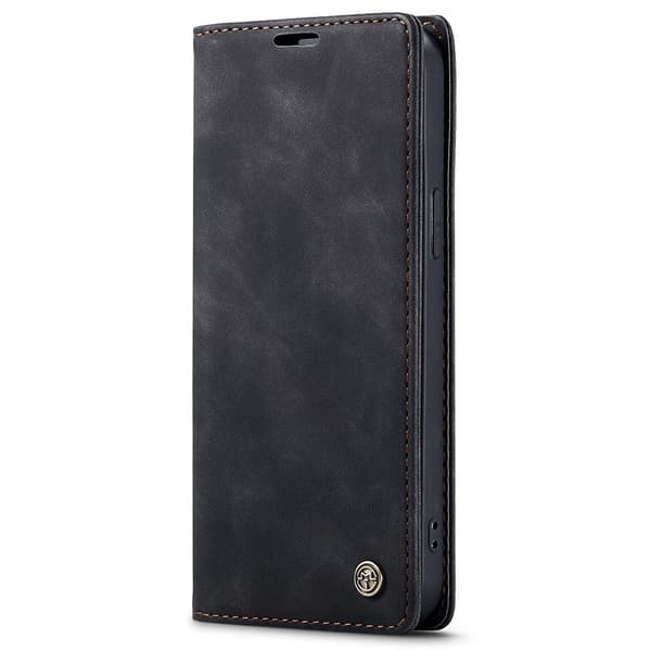 CASEME Retro Lompakkokotelo iPhone 15 Plus - Musta Black