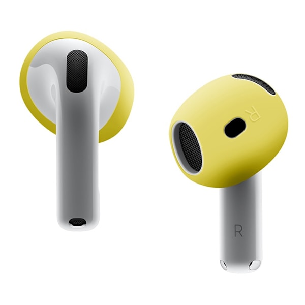 For AirPods 4 ørepropper Sklisikkert silikonetui Ørepropper Ørepropper - Gul Yellow