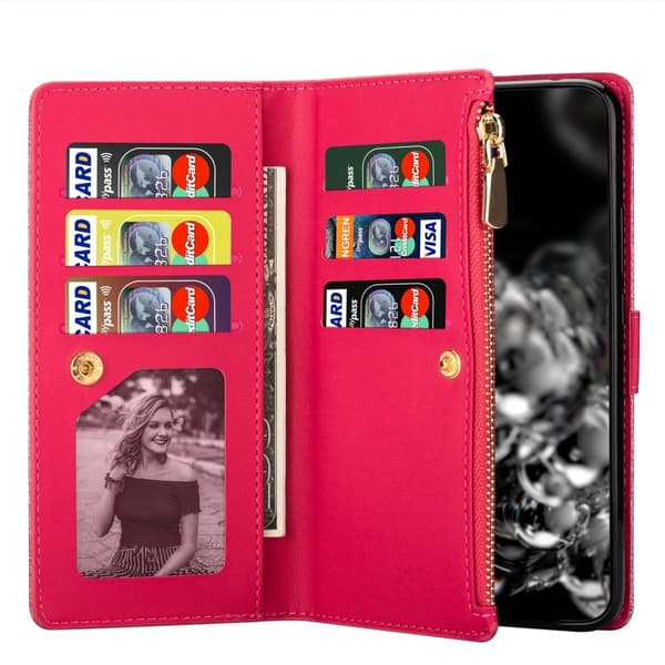 For Samsung Galaxy S25+ Etui Stjernehimmel Gravert Lommebokdeksel Pink