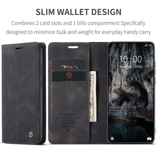 CASEME Lommebok-deksel Xiaomi 15T - Sort Black