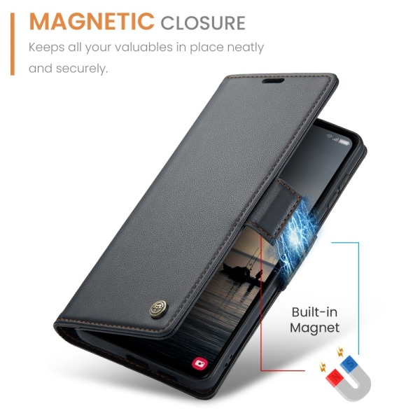 CASEME Retro Pung Taske til Samsung Galaxy S23 FE - Sort Black
