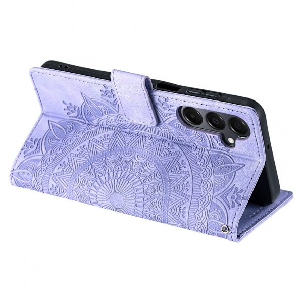 Til Samsung Galaxy A26 tegnebogscover Cover Shell Mandala Blomstermønster Purple