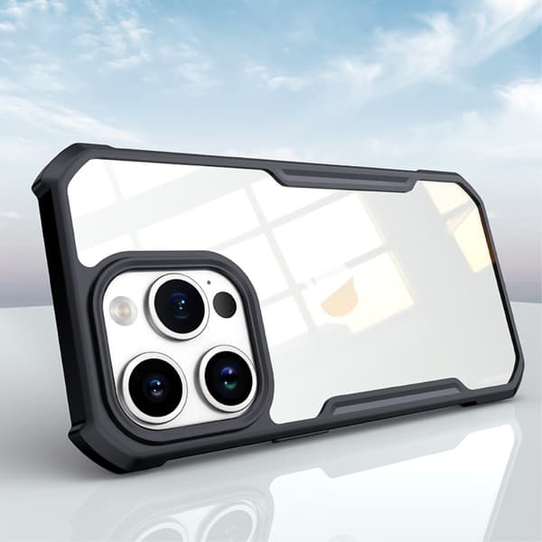 XUNDD bagcover til iPhone 15 Pro akryl+TPU telefonetui Black
