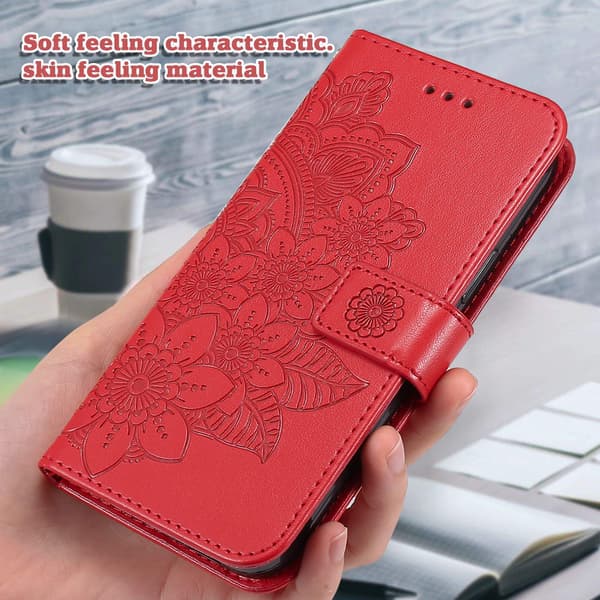 Til Xiaomi 17T Lommebokdeksel Mandala Red