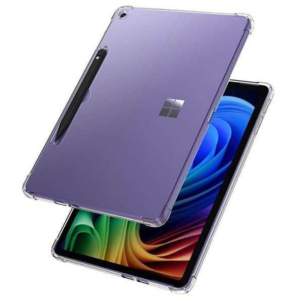 Läpinäkyvä suojakuori Microsoft Surface Pro 12 tuumaa iskunkestävä TPU-suoja Transparent