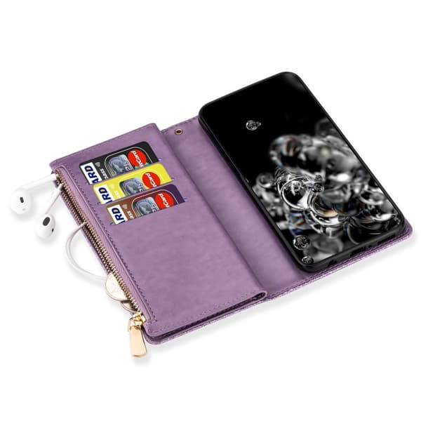 For Samsung Galaxy A26 5G Etui Stjernehimmel Gravert Lommebokdeksel Purple