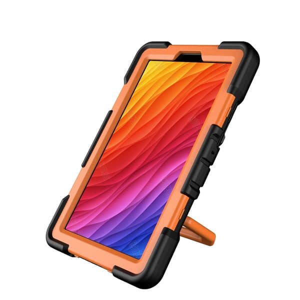 Till Samsung Galaxy Tab A11+ Heavy Duty Armor skal Black + Orange multifärg