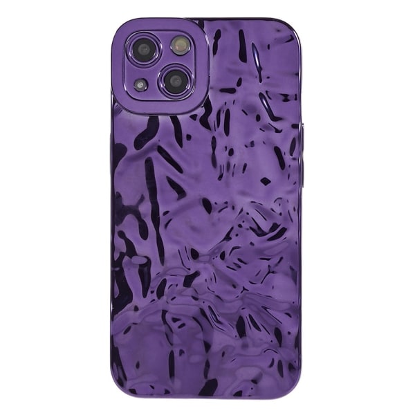 Till iPhone 15 Plus TPU-skal Elektropläterad Rynkad - Lila Purple