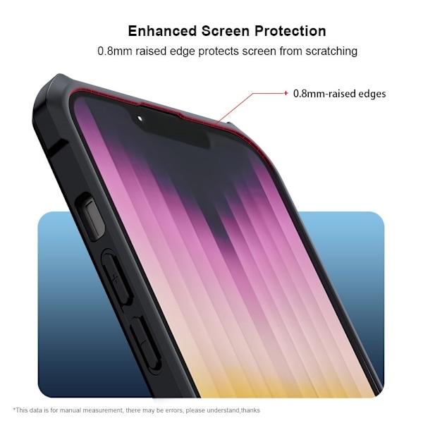 XUNDD-takakansi iPhone 16e akryyli+TPU-puhelinkotelolle Black