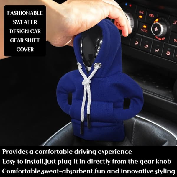 Bil Hættetrøje Beskyttelse Design Dekoration Gear Shifter - Blå Blue