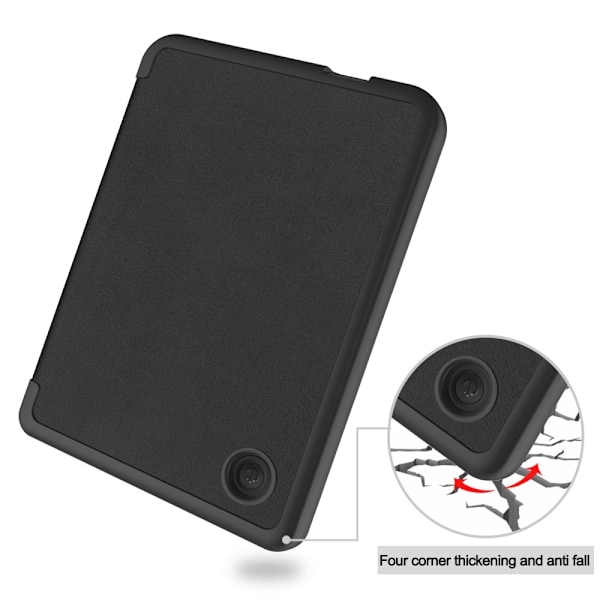 For Kobo Clara Colour / Clara BW Etui PU Læder + TPU E-Reader Cover - Sort Black
