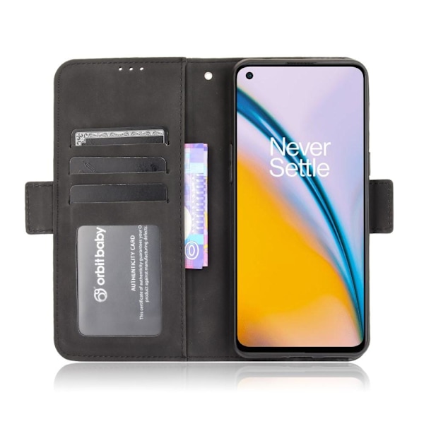 Wallet Stand Flip -puhelinkotelo OnePlus Nord 2 5G: lle - musta Black