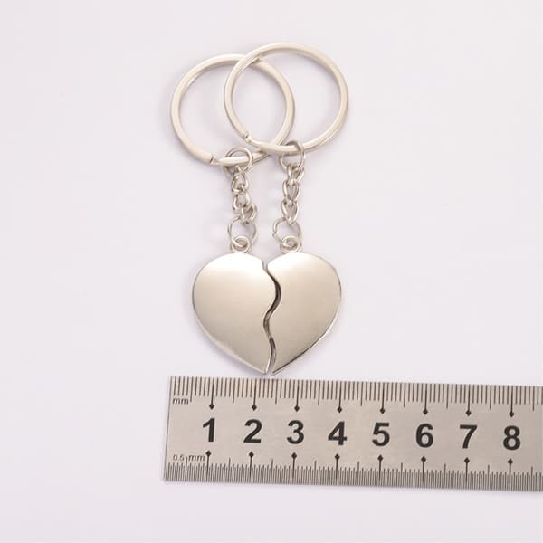1 par kærlighed nøgleringe Nøglering Valentines Broken heart Hearts Silver