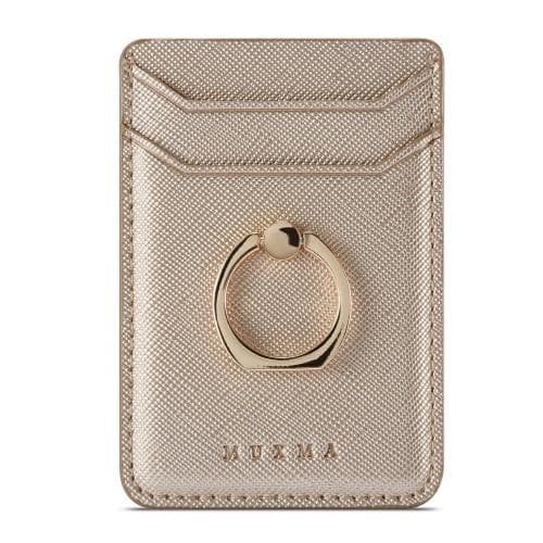 MUXMA Kortholder Ringstativ RFID Blokkerende Kredittkort - Gull Gold
