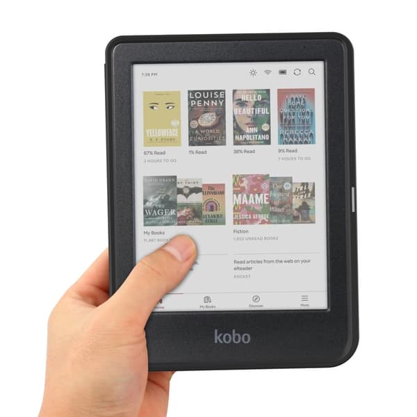 Kobo Clara Colour / Clara BW Kotelo PU Nahka + TPU E-Reader Suoja Black