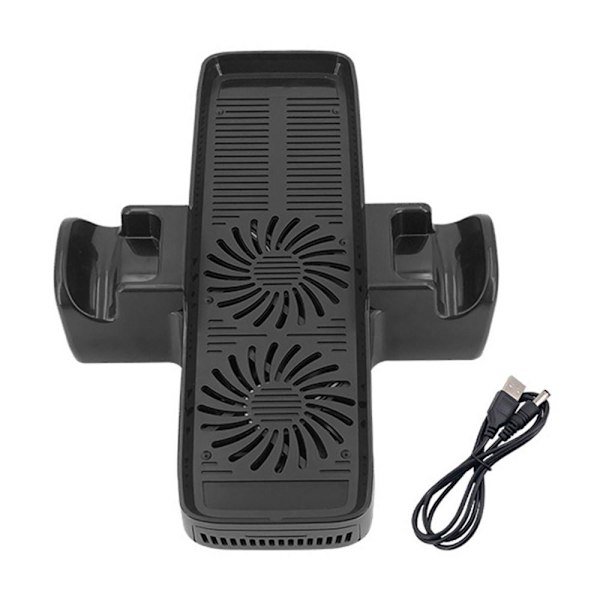 Xbox 360 Kjølefan Varmeavledning Dobbel Fan Spillkonsoll Base Stativ Black