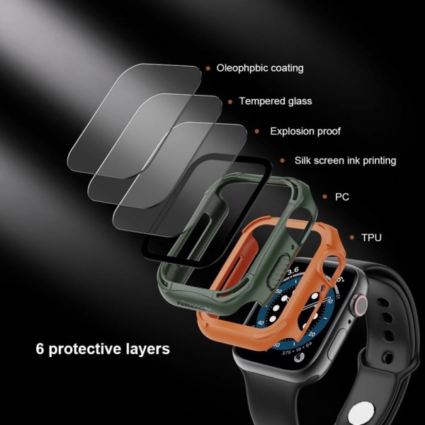 Nillkin Apple Watch Series 6/5/4/SE 44mm Full Coverage skydd Svart