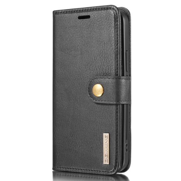 DG.MING For iPhone 13 Stylish Wallet Case - Black Black