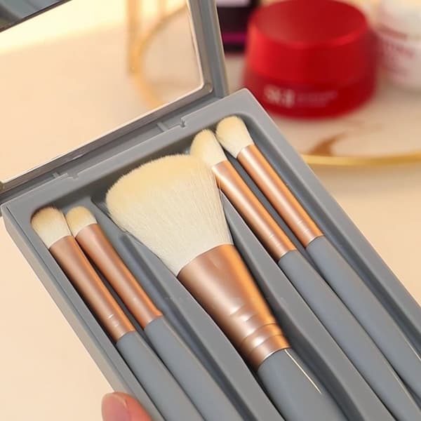 5 stk Concealer Blending Brush Kit fiber makeup Øjenskygge Blue