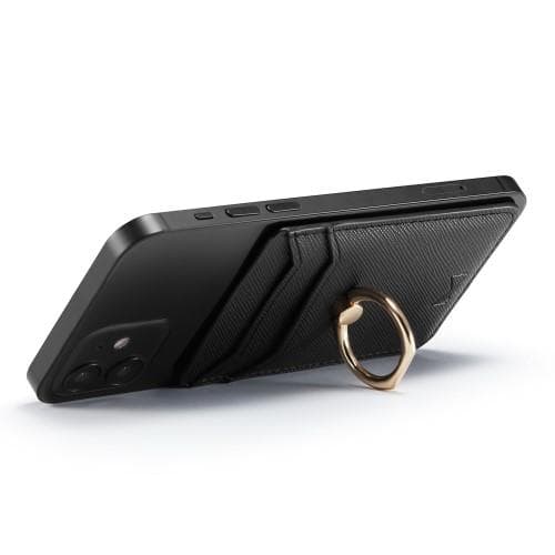 MUXMA Kortholder Ringstativ RFID Blokkerende Kredittkort - Svart Black