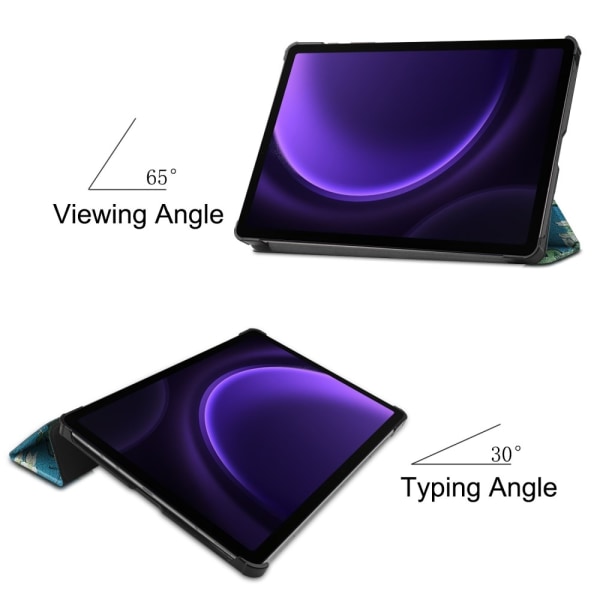 Slim Fit Cover Fodral Till Samsung Galaxy Tab S9 FE - Blossom multifärg