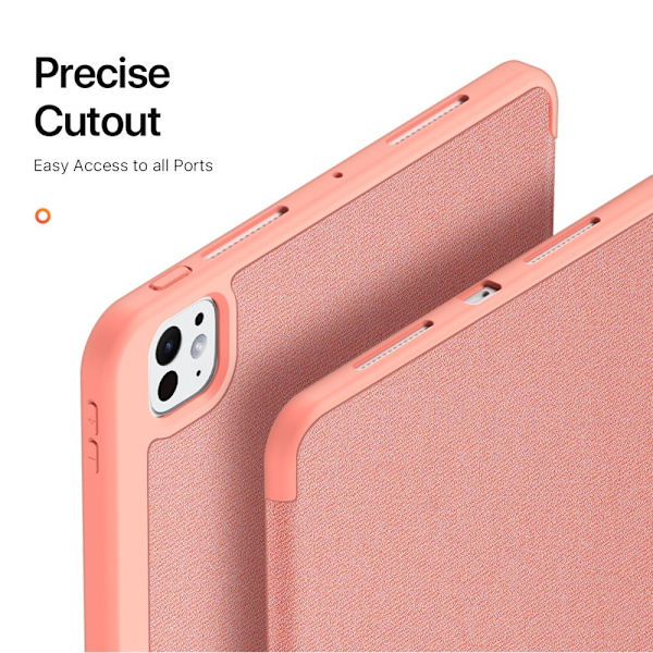 DUX DUCIS Domo iPad Pro 11 (2024) fodral Tri-Fold - Rosa Rosa
