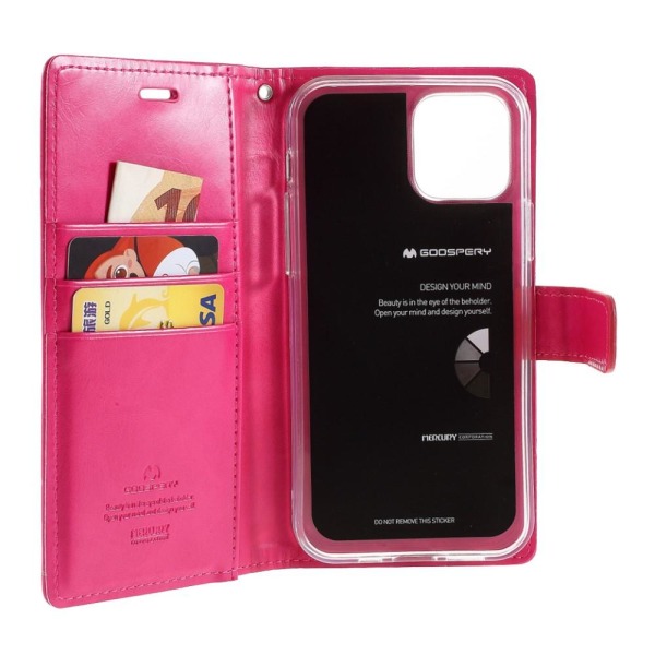 MERCURY GOOSPERY Blue Moon Wallet Case iPhone 12 / iPhone 12 Pro Pink