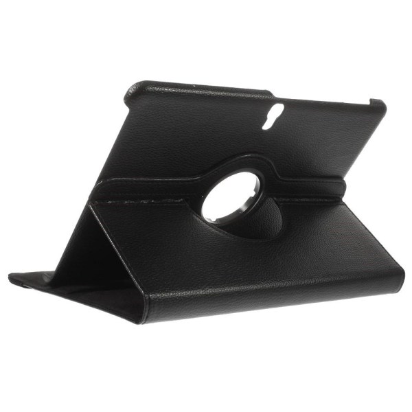 Samsung Galaxy Tab S 10.5 Rotary Stand Litchi Grain Cover Black