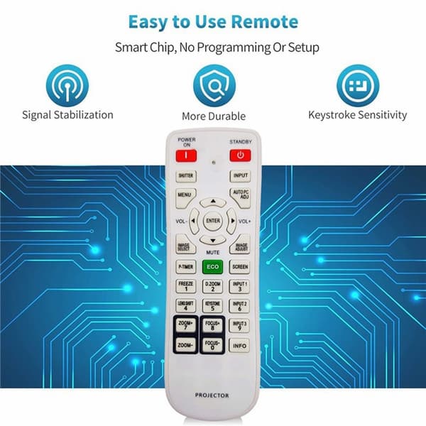Fjernkontroll Erstatning N2QAYA000039 for Panasonic-projektor White