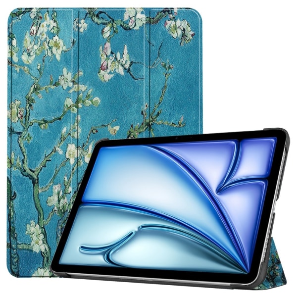 Til iPad Air 11 (2024) Etui Tre-fold Stativ Tablet Cover - Blossom Multicolor