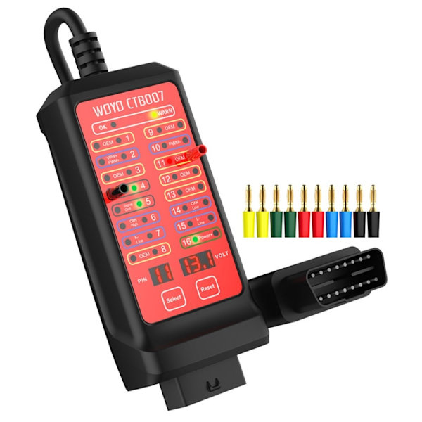 CAN OBD2 16 Pin Car OBD 2 Scanner Diagnostic scan 12/24V Red
