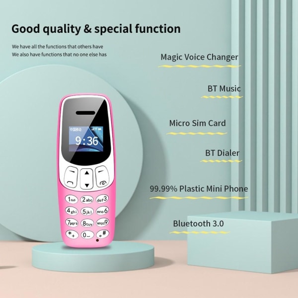 Verdens mindste mini mobiltelefon Bluetooth-telefon MP3-afspiller med V  Black a75d | Black | 150 | Fyndiq